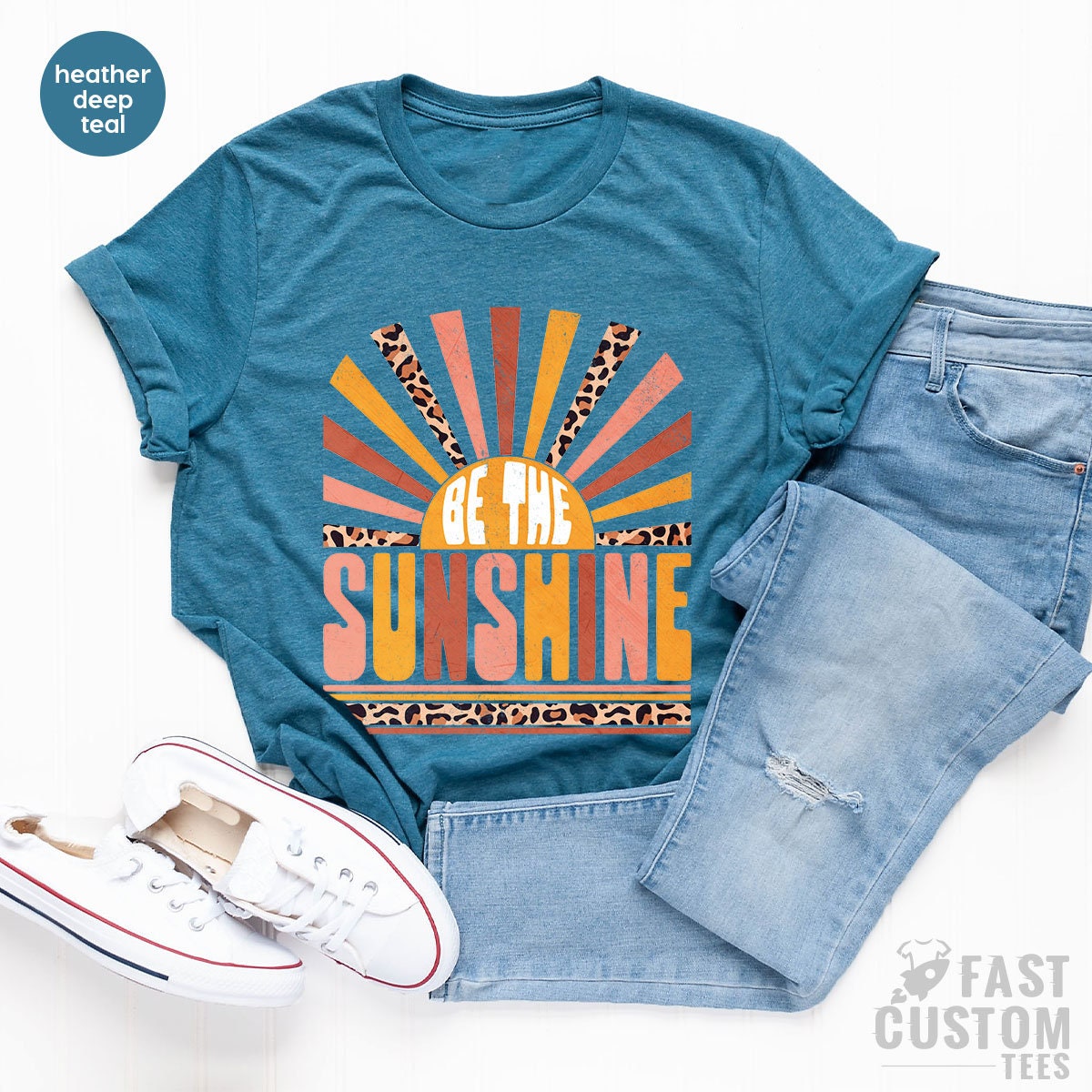 NEW Sunshine Graphic Vintage Print Tee store Shirt