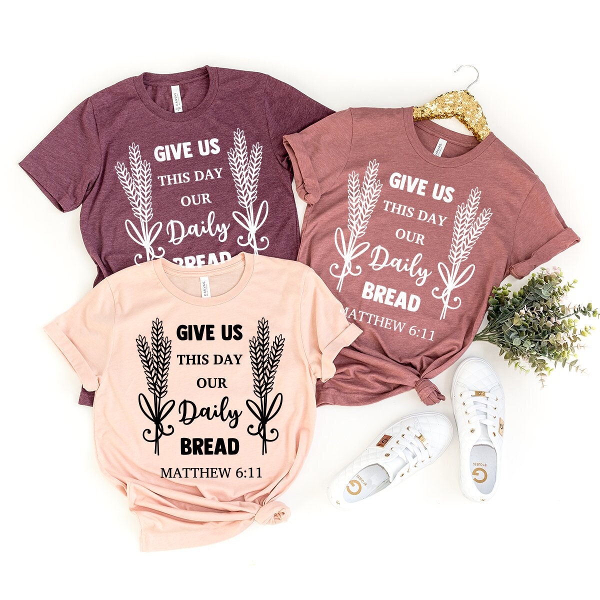 Faith shirt, Christ Shirt, Bible Verse Shirt, Give Us This Day Our Daily Bread Shirt, Mathew Shirt, Wheat Shirt, Mathew 6:11 Shirt - Fastdeliverytees.com