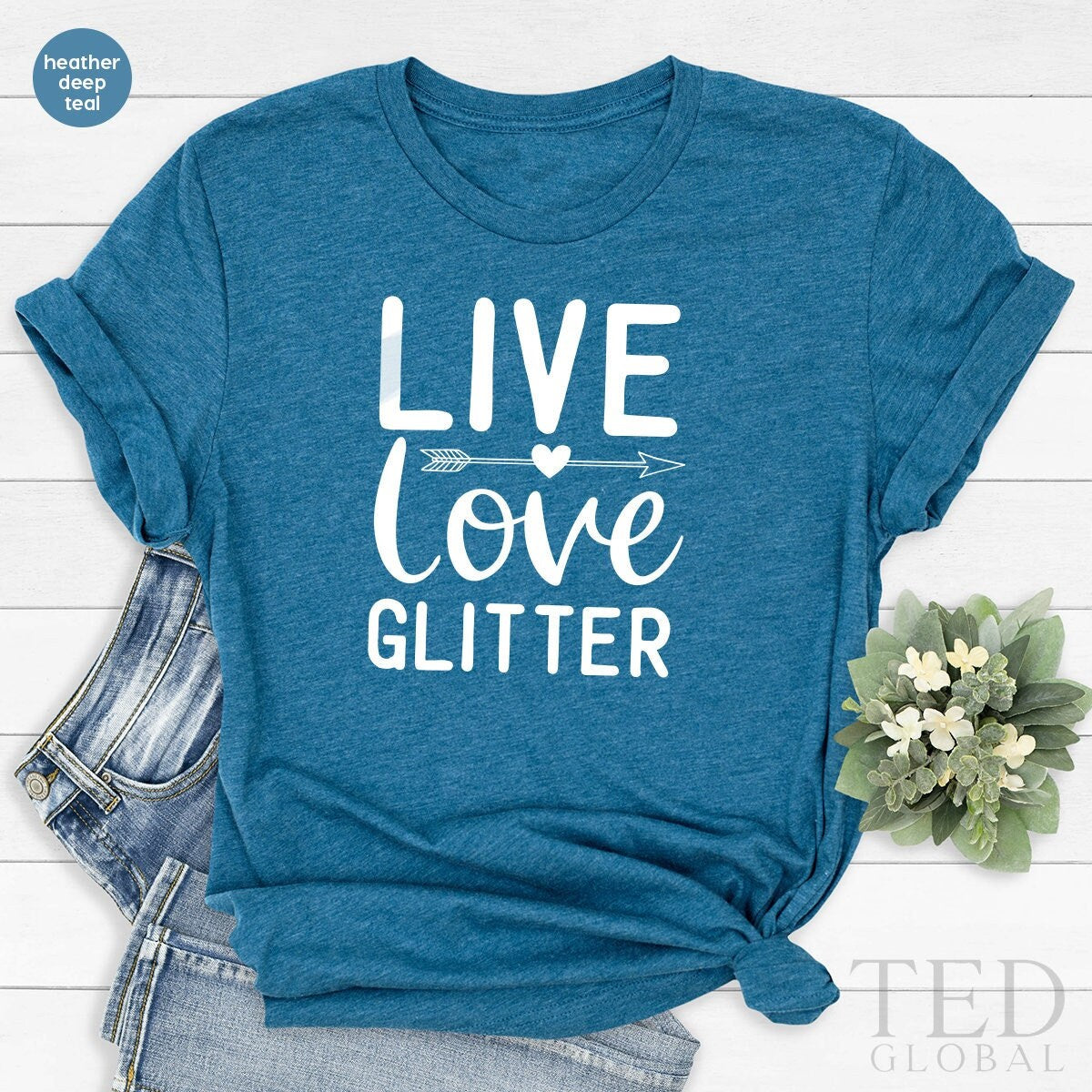 Cute Love T-Shirt, Newlywed TShirt, Glitter Shirt, Gift For Girlfriend, Best Friend Gift, Mental Health Shirt, Ladies Shirt, Self Love Tees - Fastdeliverytees.com