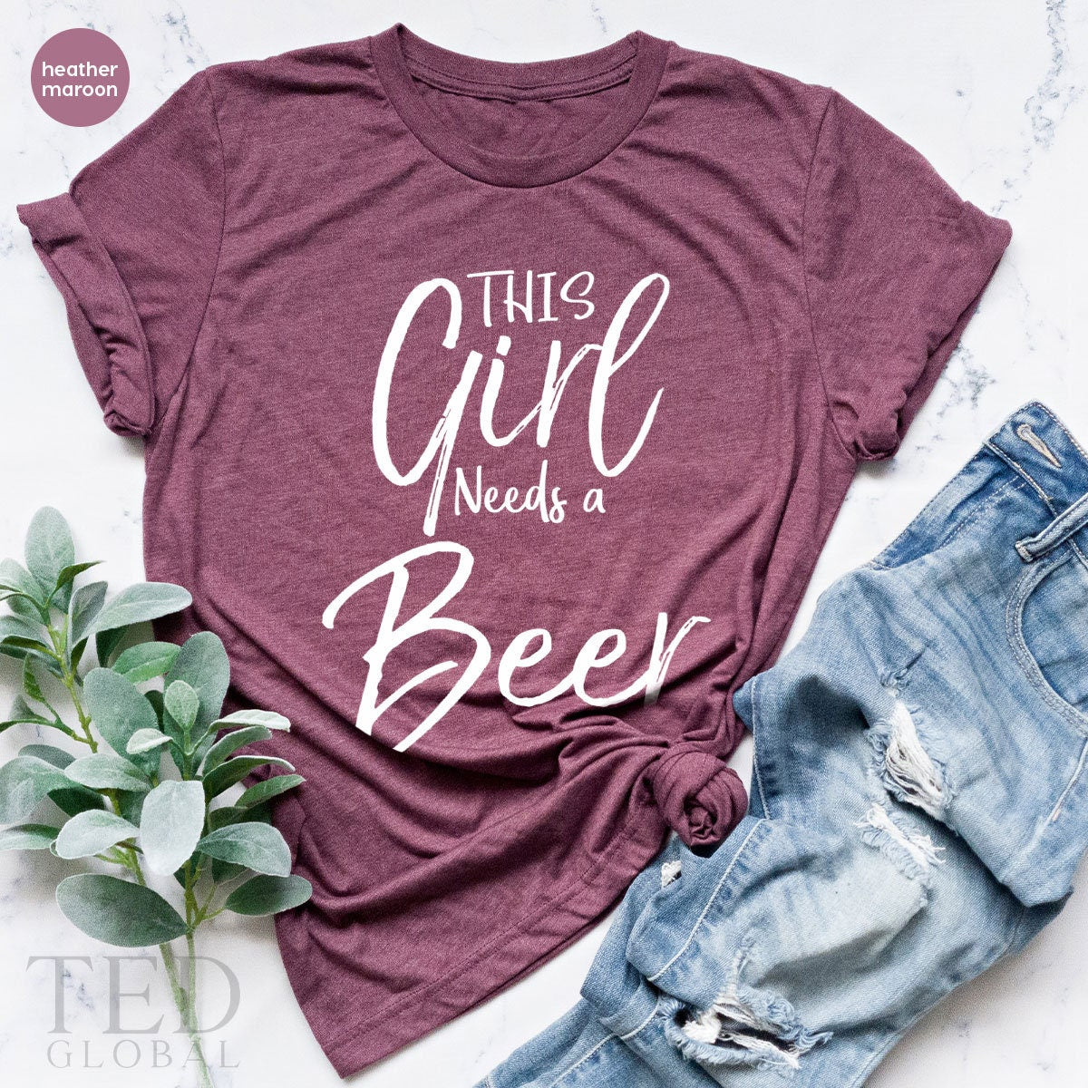 Drinking Time T-Shirt, This Girl Needs A Beer Shirt, Beer Lover Tee, Girl's Beer Shirts, Alcohol Shirt, Beer TShirt, Gift For Drinking Girl - Fastdeliverytees.com