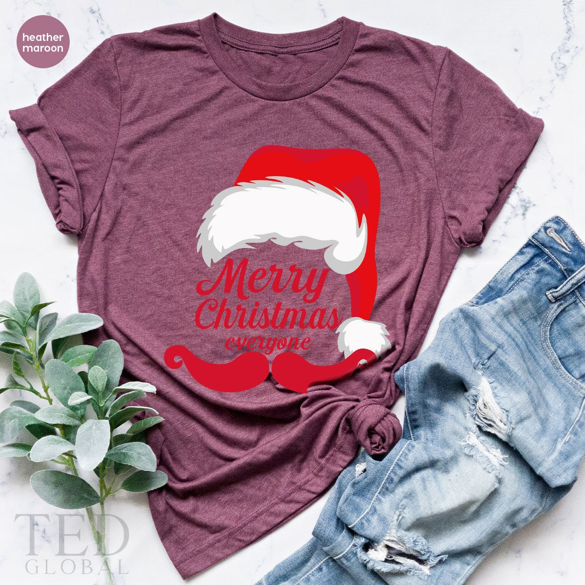 Cute Merry Noel Everyone T-Shirt, Santa Hat Family T Shirt, Christmas Holiday Shirts, Funny Santa Claus Shirt, Gift For Christmas - Fastdeliverytees.com