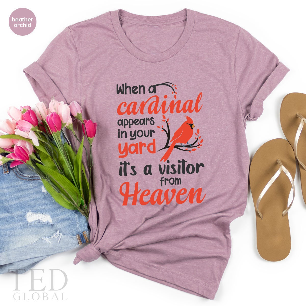 Cardinal Bird I Will Always Be Here With You Shirt - Thefirsttees