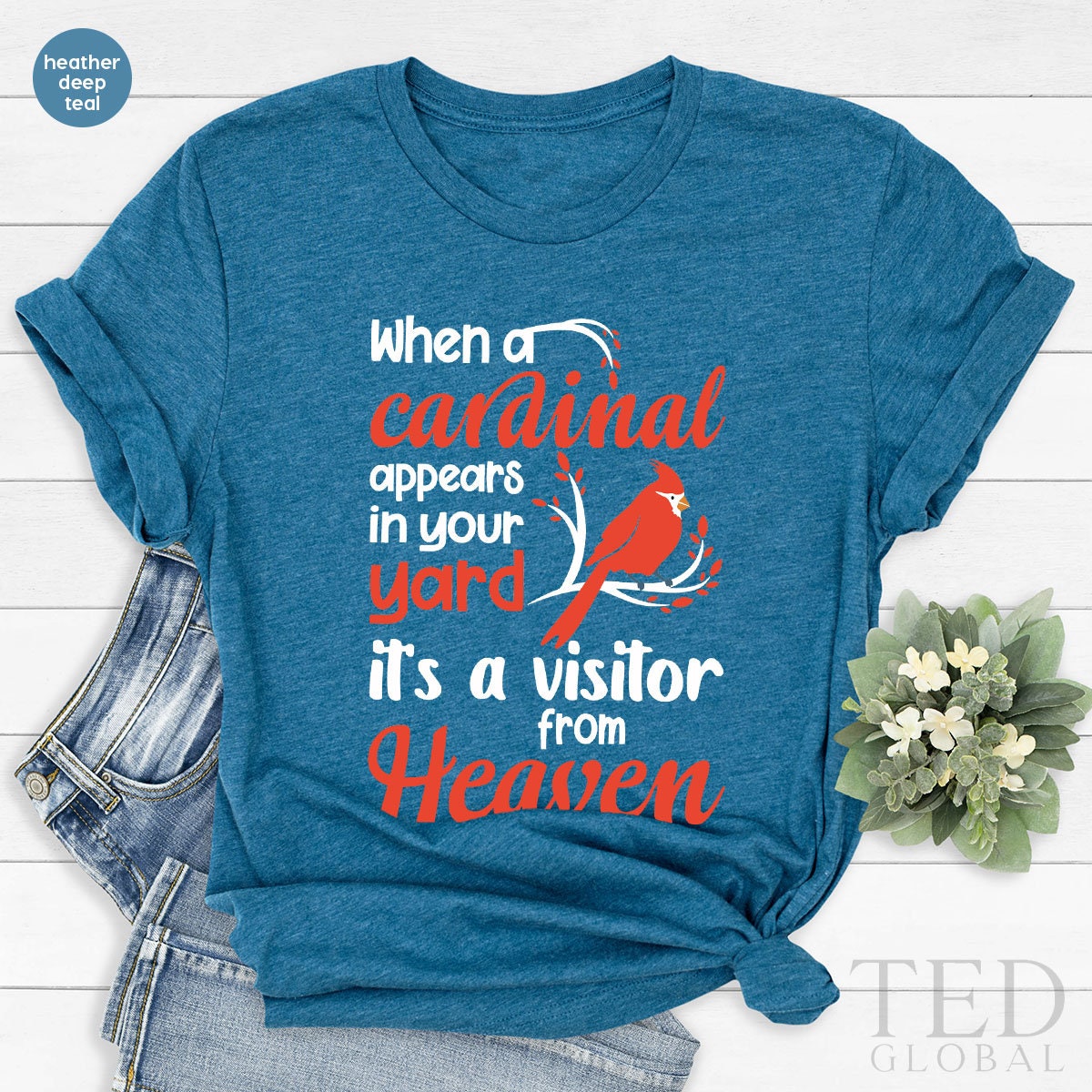 Cardinal Bird I Will Always Be Here With You Shirt - Thefirsttees