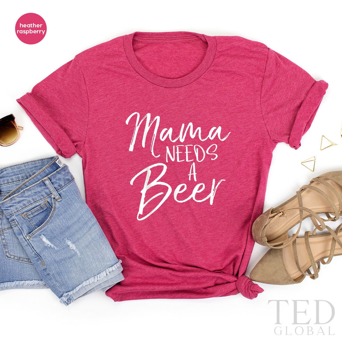 Cute Mama Need A Beer T-Shirt, Mother Mother Shirt, Funny Drinking Tee, Beer Lover Shirts, Mom Lifetime Shirt, Mom TShirt, Gift For Mothers - Fastdeliverytees.com