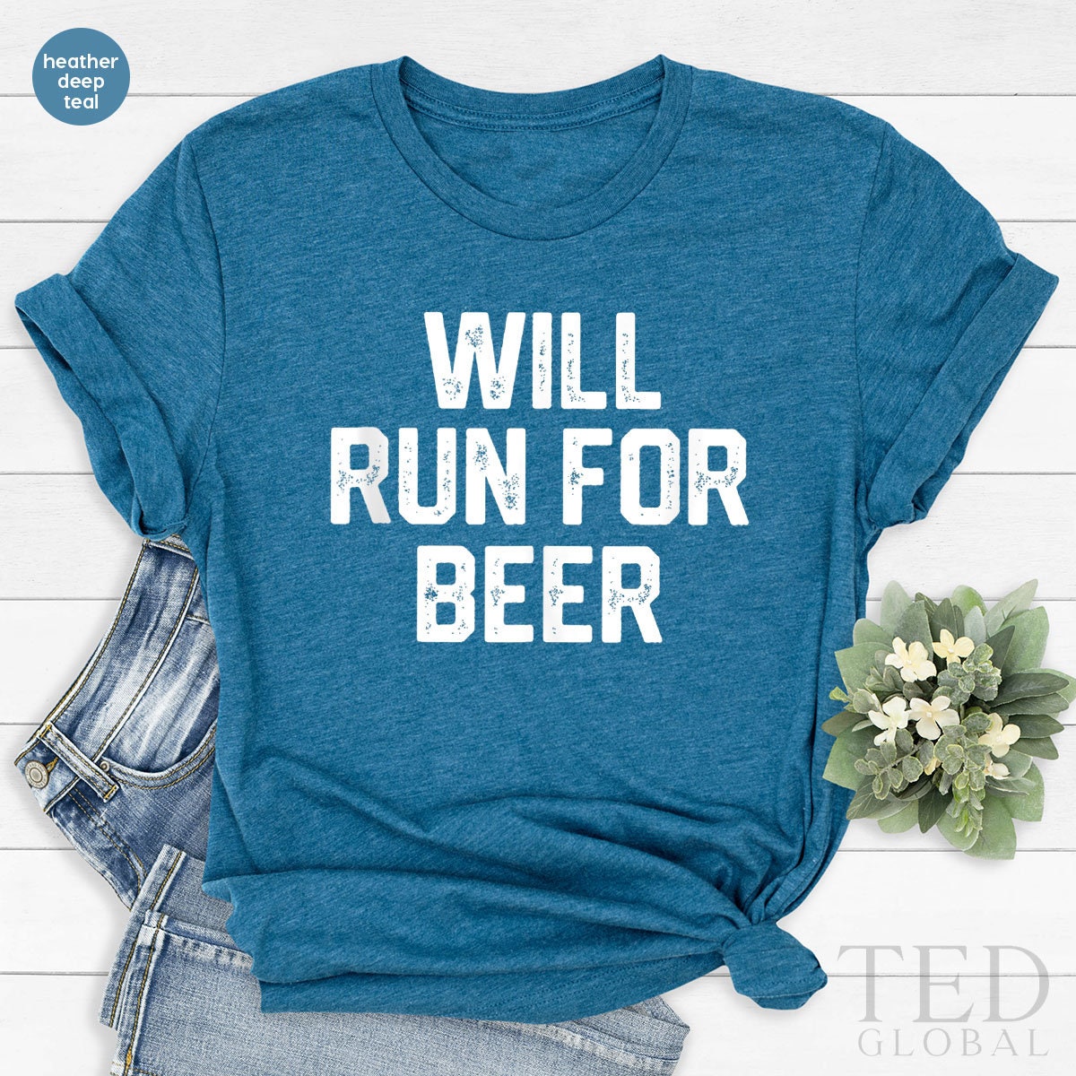 Beer Time T-Shirt, Will Run For Beer T Shirt, Drinker Tee, Alcohol Lover Shirts, Drinking Day Shirt, Funny Bar TShirt, Gift For Barmen - Fastdeliverytees.com