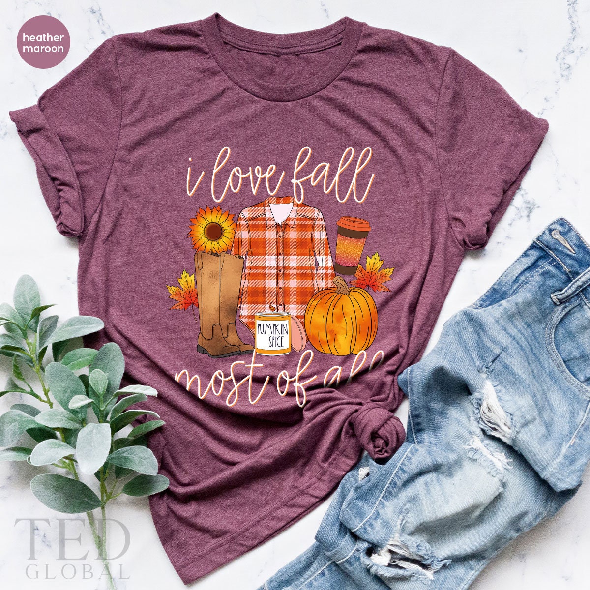 Cute Fall Shirt, I Love Fall T Shirt, Pumpkin Season T Shirt, Most Of All Shirts, Autumn Tee, Autumn Breezes T-Shirt, Family Fall Gift - Fastdeliverytees.com